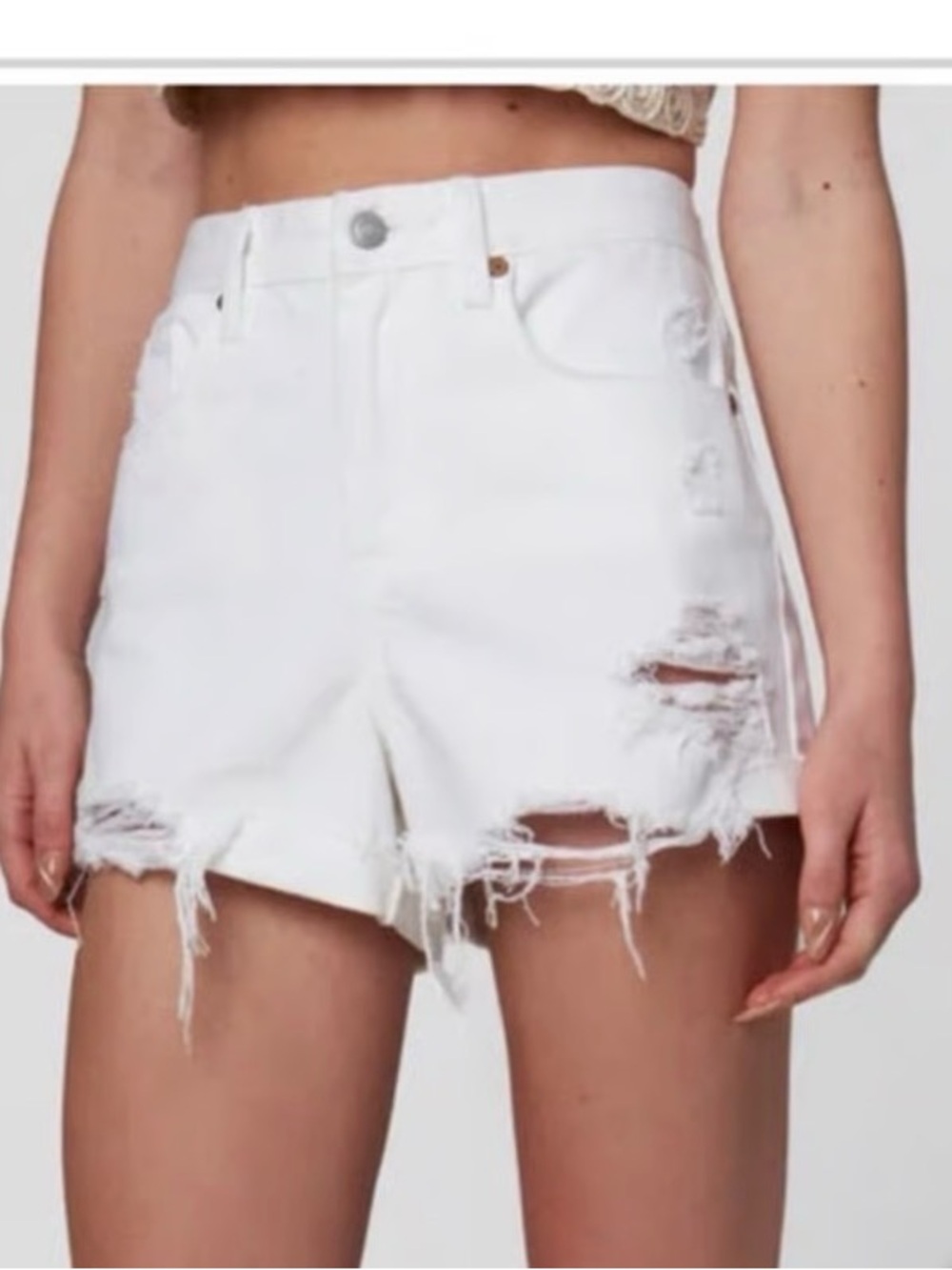BlankNYC white jean shorts size 26 good condition